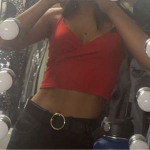 Red small tank top. Cotton. Barely worn.